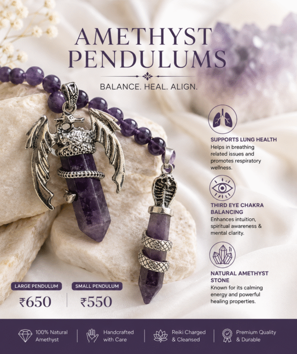 Amethyst pendulams