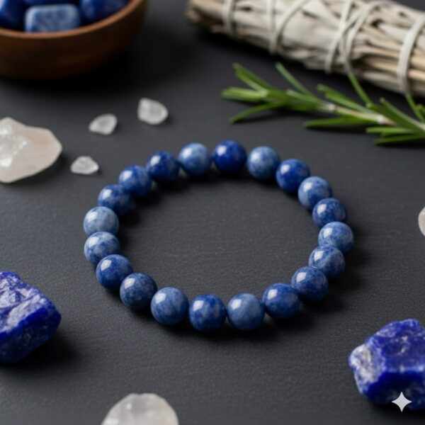 Sodalite Bracelet for Calming and Energy