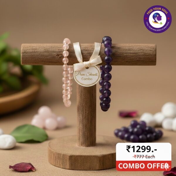Prem Shanti Jodi Bracelet Combo for Emotional Balance and Peace
