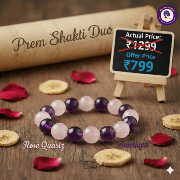Prem Shanti Duo Bracelet for Emotional and Mental Levels
